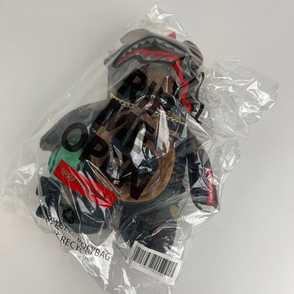 New Sprayground Bearcub Mini Camo Check Money Bear Backpack - Picture 10 of 10